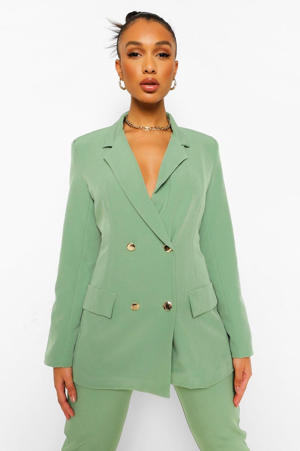 Fitted Blazer & Tailored Trouser Suit Set | Boohoo.com (UK & IE)