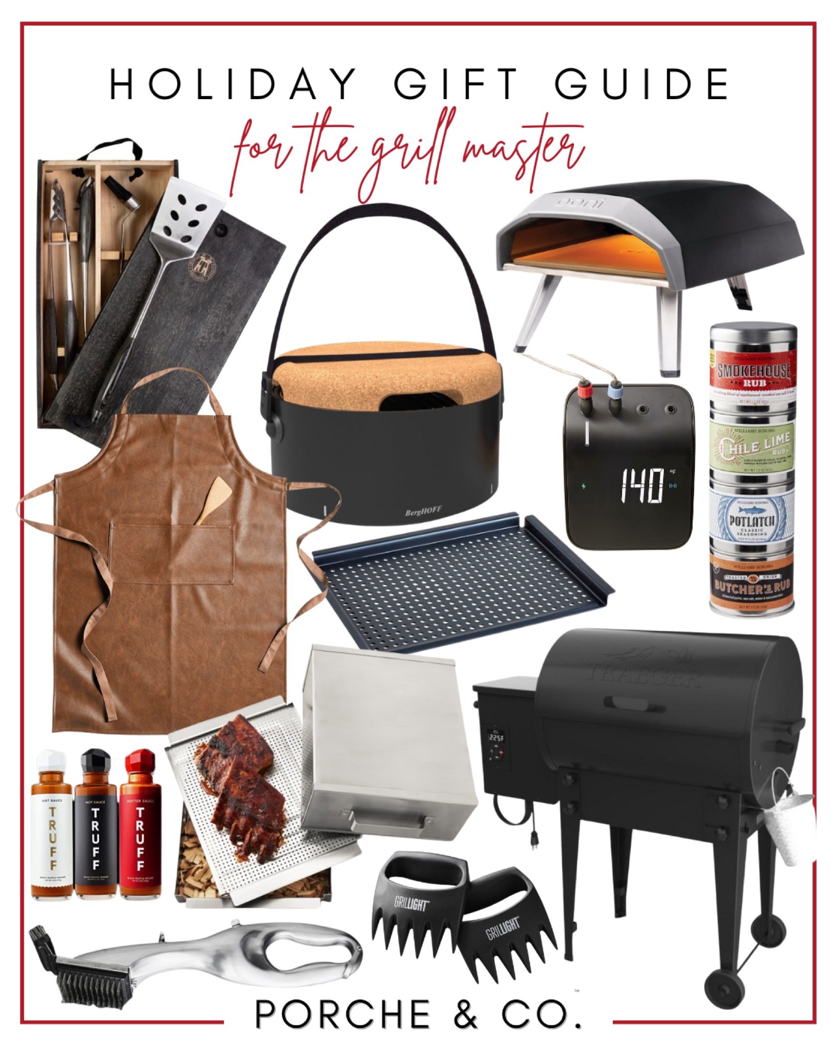 Gift guide, gifts for the grill master, gifts for him, grilling gifts, cooking gifts, Christmas gifts #giftguide #giftsforthechef #LTKGiftGuide 

#LTKfamily #LTKHoliday