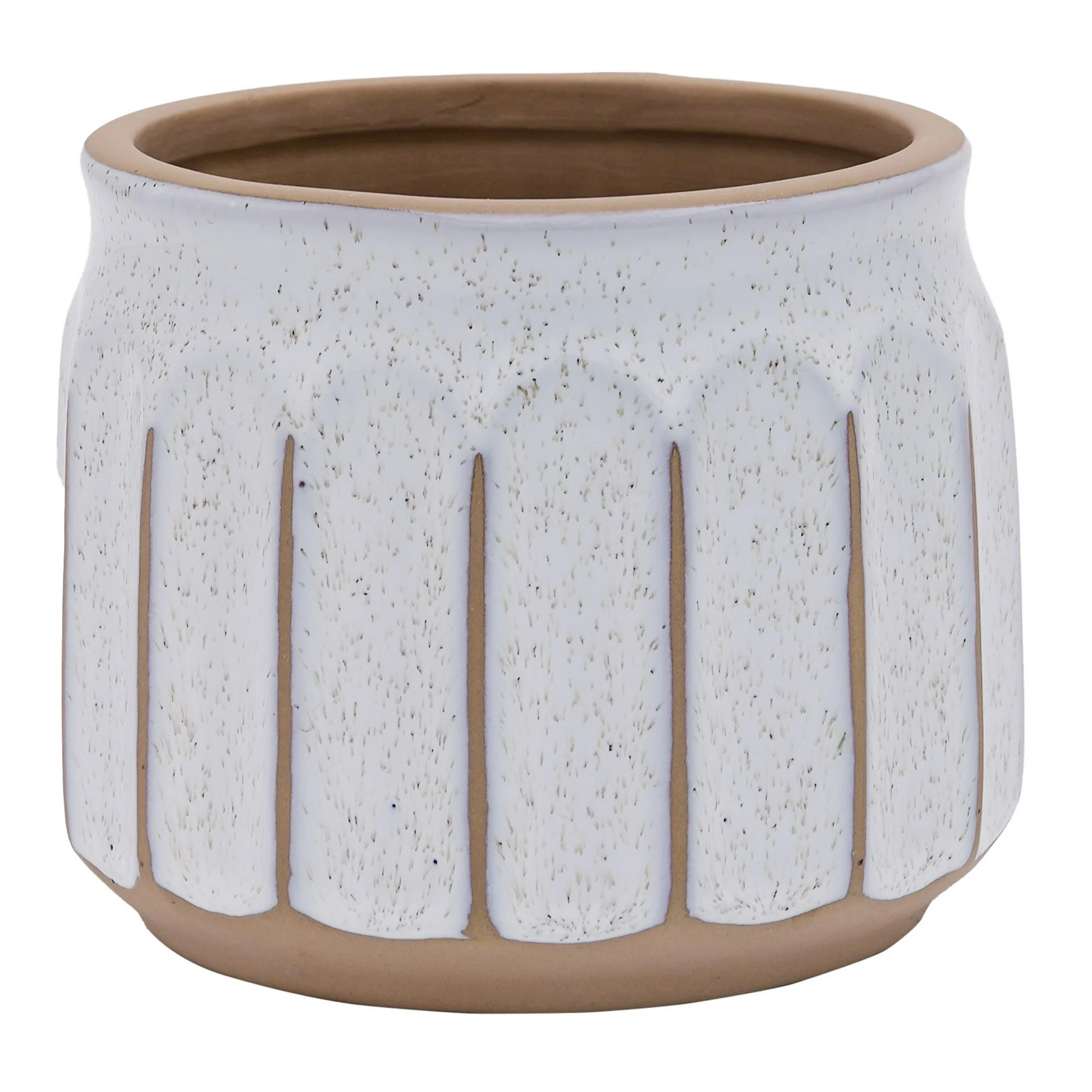 Better Homes & Gardens Pottery 6" Savona Round Ceramic Planter, White - Walmart.com | Walmart (US)