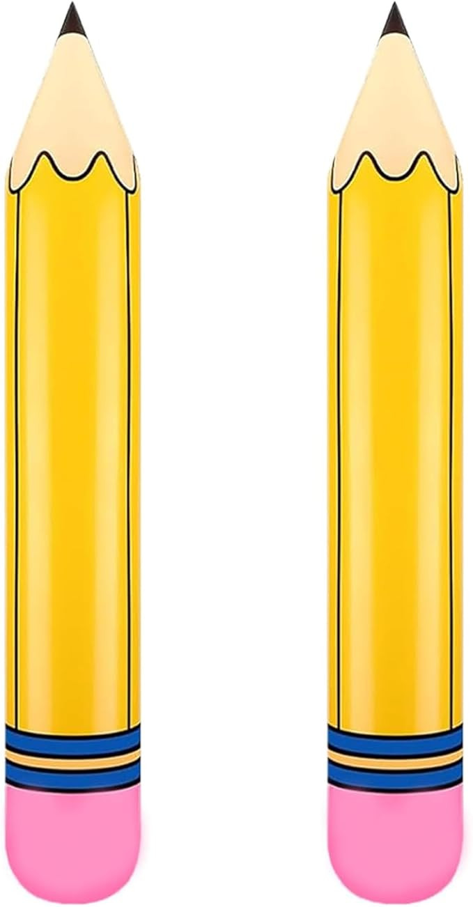 Totelux Large Pencil Balloons 27’’ Inflatable Pencil Back to School Decorations Giant Yellow ... | Amazon (US)