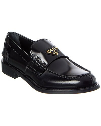 Logo Brushed Leather Loafer | Gilt & Gilt City