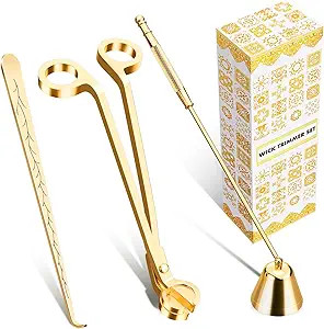 calary Candle Wick Trimmer, Candle Snuffer and Wick Dipper & Candle Accessory Set, 3 in 1 Candle ... | Amazon (US)