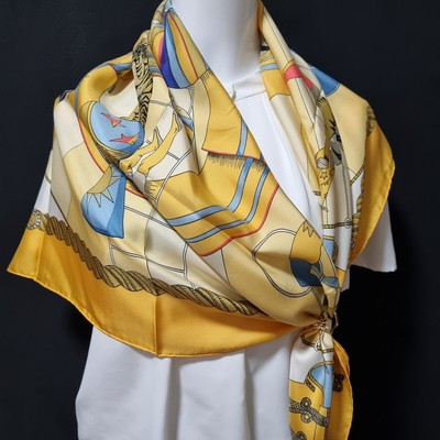 RARE VINTAGE HERMES Silk Scarf "CIRCUS" Carre 90 by Annie Faivre  | eBay | eBay US