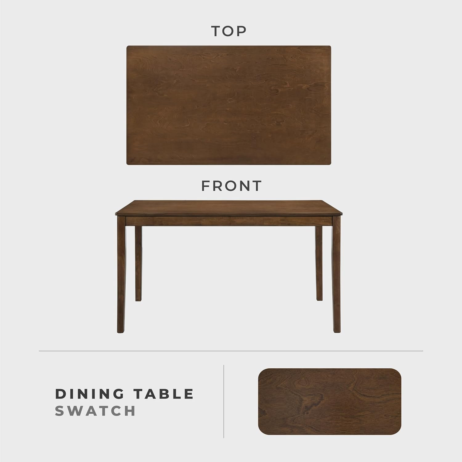 Lexicon 55.5" Dining Table for 4, Modern Rectangular Dining Room Table, Wood Dining Table, Modern... | Amazon (US)