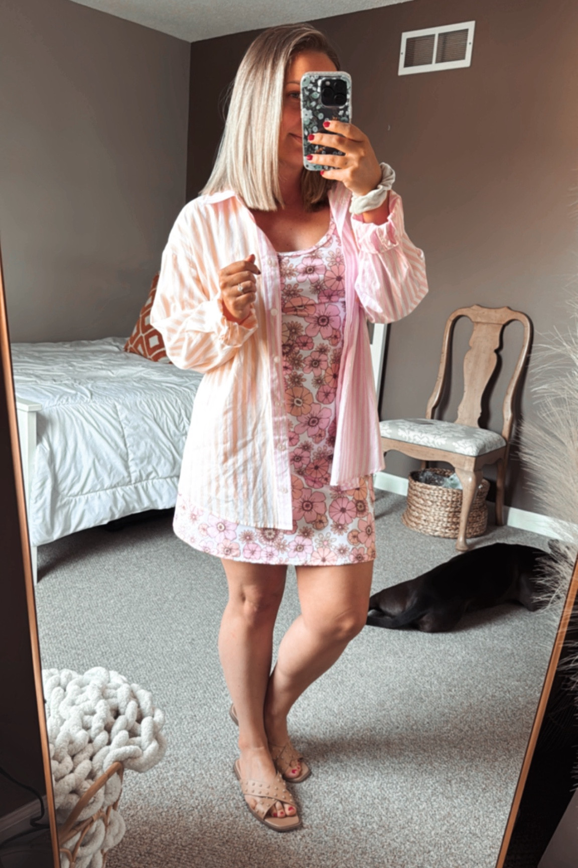 Casual look 
Tennis dress - I’m 5’1 
True to size ^ 
Button down tops - linked similar 