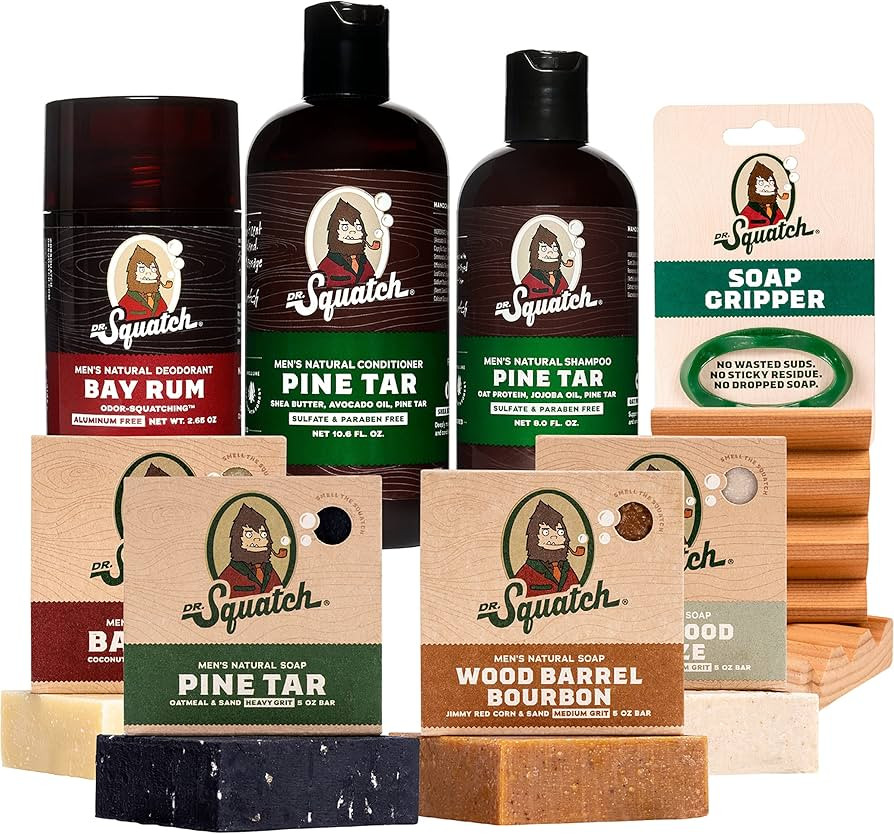 Dr. Squatch Men’s Natural Bar Soap - Forest Full Routine - Natural Shampoo and Conditioner, Alu... | Amazon (US)