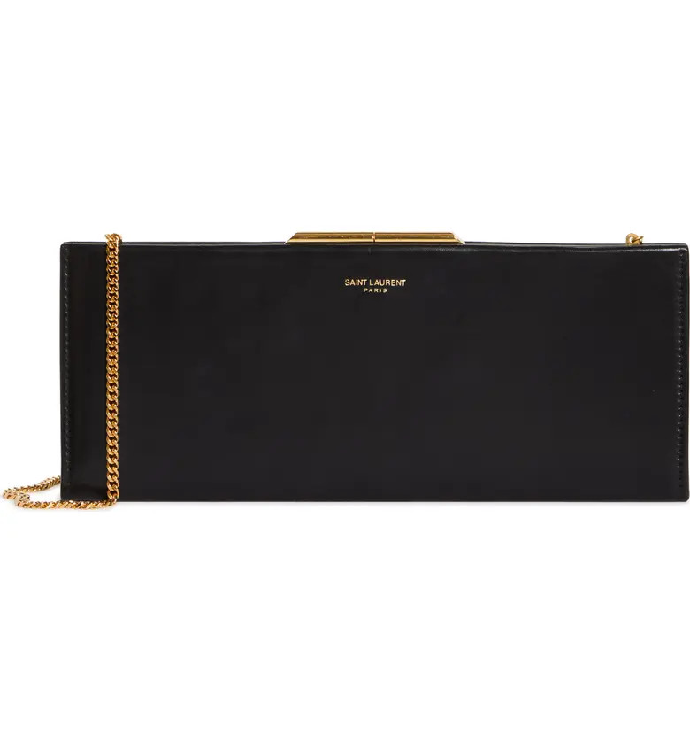 Saint Laurent Midnight Leather Clutch | Nordstrom | Nordstrom