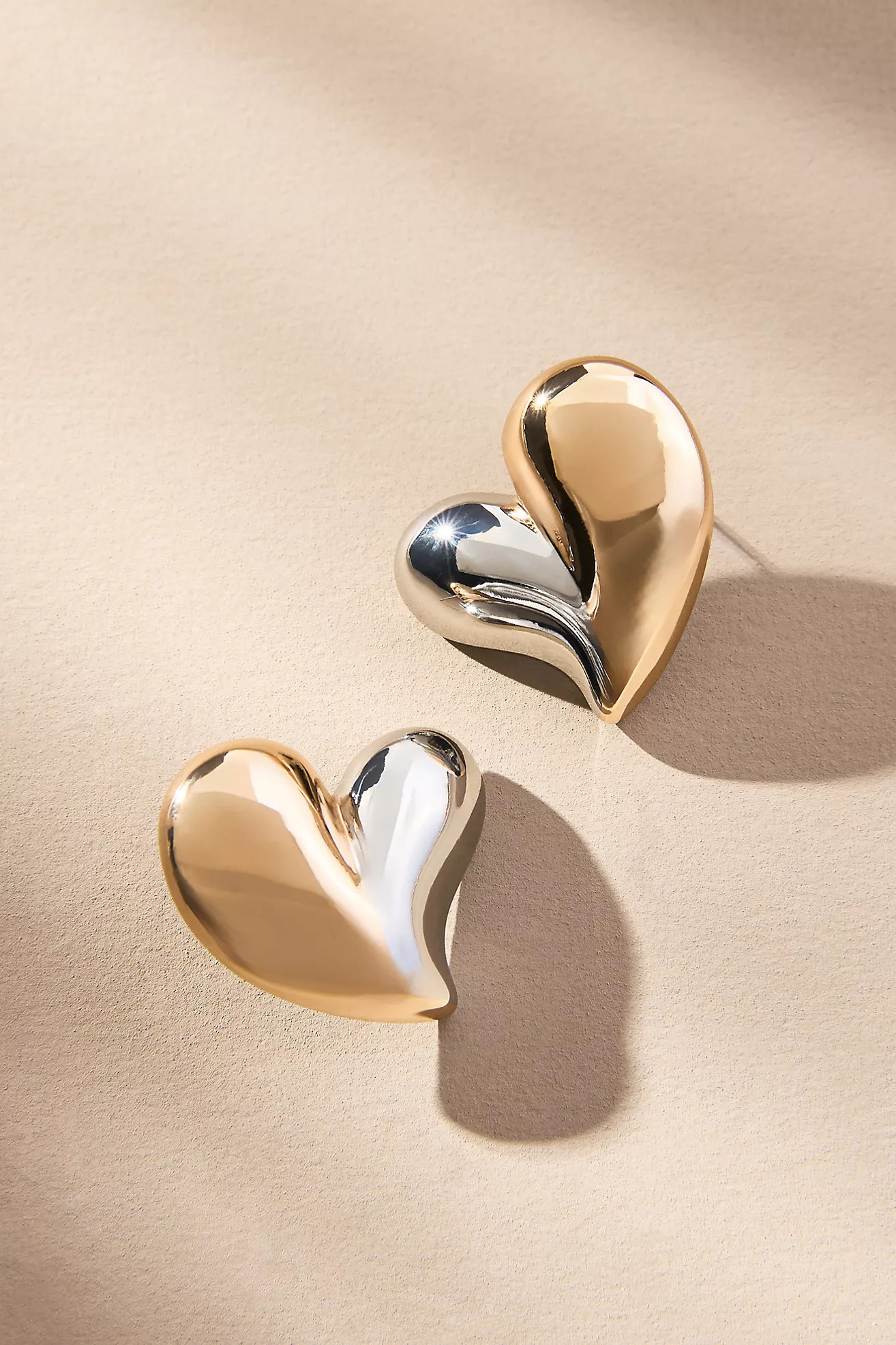 Mixed Metal Heart Earrings | Anthropologie (US)