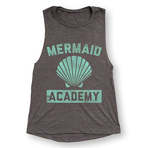 Mermaid Academy Ocean Beach Seashell Distressed Fantasy Style Ladies Muscle Tank | Amazon (US)