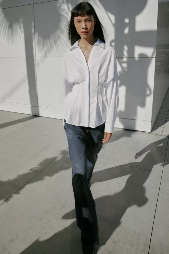 PLEATED POPLIN SHIRT | Zara US