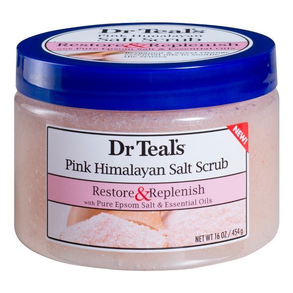 Dr Teal's Restore & Replenish Pink Himalayan Sea Salt Scrub - 16 fl oz | Target