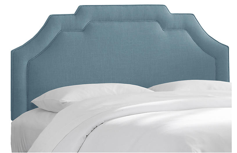 Lola Headboard, French Blue Linen | One Kings Lane
