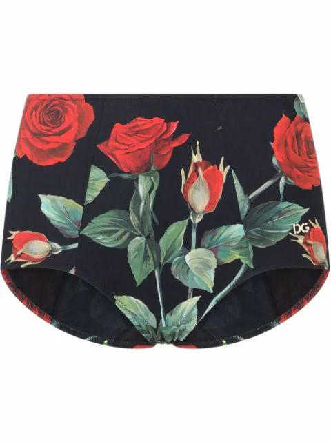 rose-print bikini bottoms | Farfetch (AU)