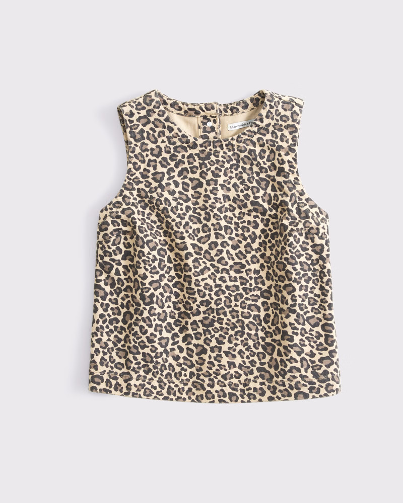 Abercrombie & Fitch Women's Denim Shell Top in Leopard Print - Size XXS | Abercrombie & Fitch (US)
