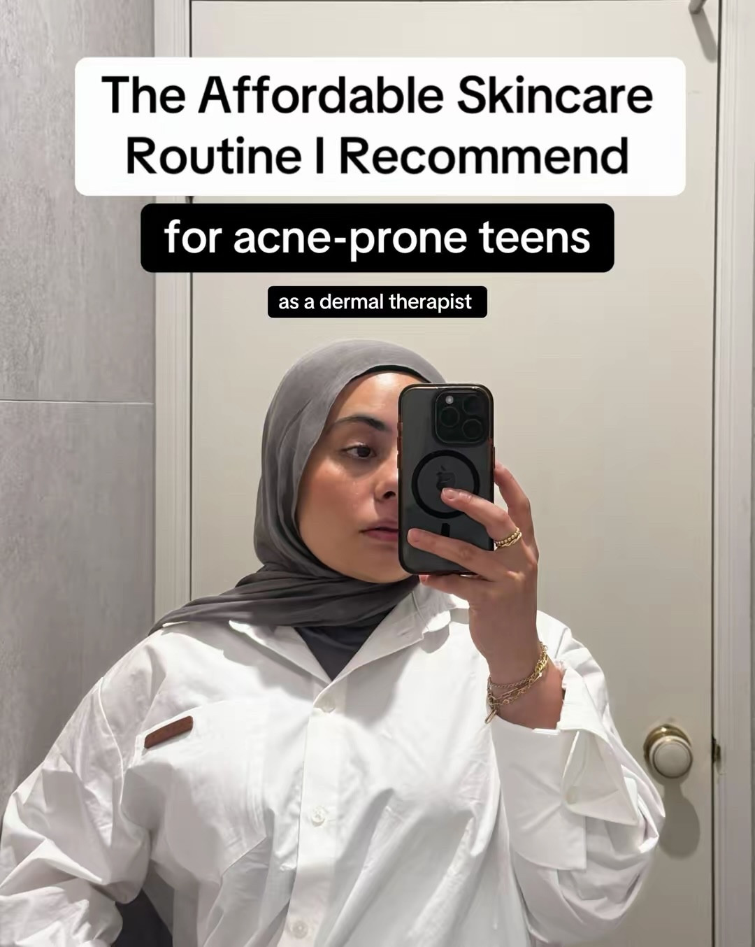 Here is a 4 product, beginner- friendly & budget friendly daily skincare routine for teens experiencing breakouts and oily skin ☀️🌙