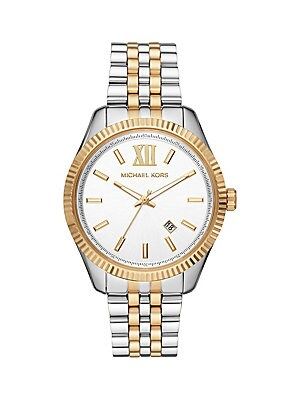 Lexington Two-Tone Stainless Steel Bracelet 3-Hand Watch | Lord & Taylor