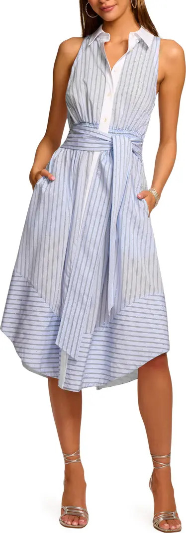 Ramy Brook Juniper Tie Waist Sleeveless Midi Shirtdress | Nordstrom | Nordstrom