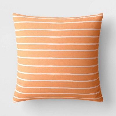 Outdoor Throw Pillow Striped Terracotta - Room Essentials&#8482; | Target