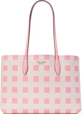 all day gingham print large tote | Nordstrom