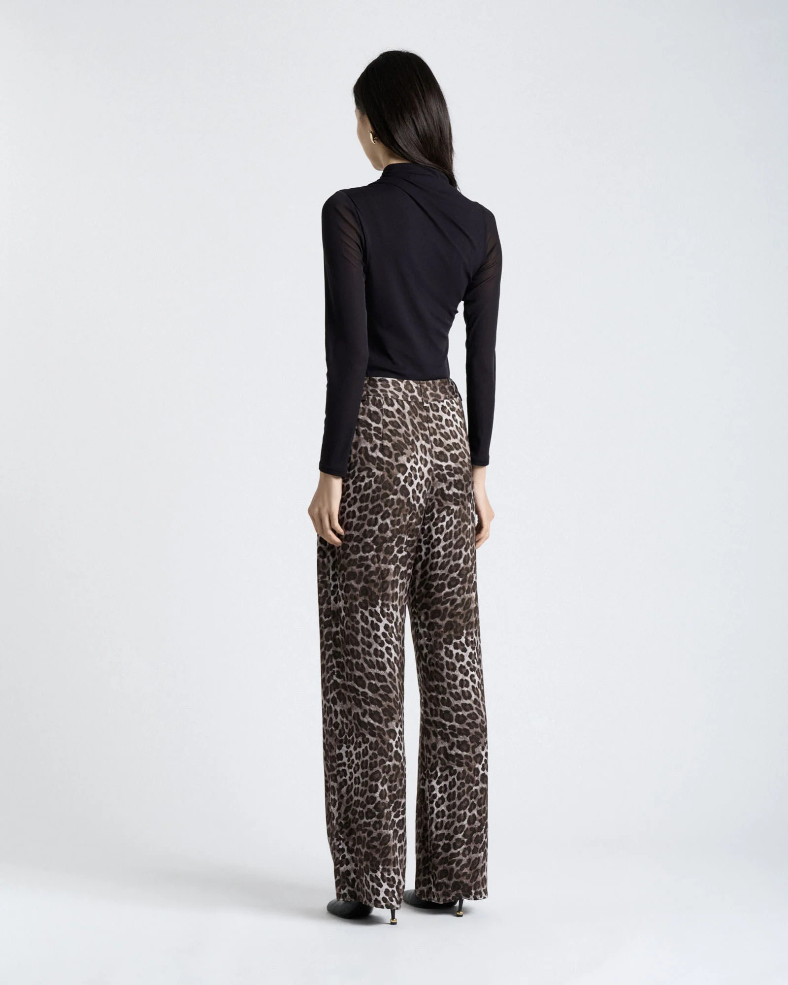 Ruched Mesh Long Sleeve Top | Cue AU