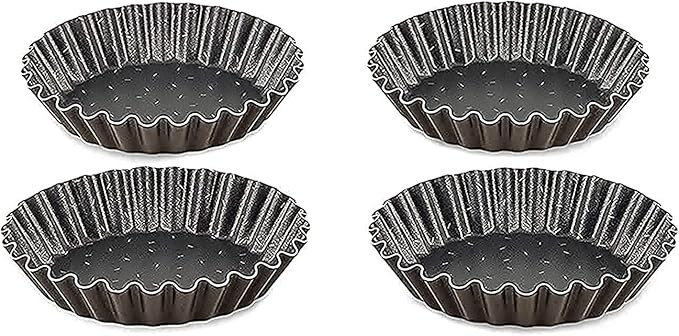 Tefal Perfectbake Lot de 4 Moules A Tartelettes 11cm Aluminium 100% Recyclé J5548102, fabriqué ... | Amazon (FR)