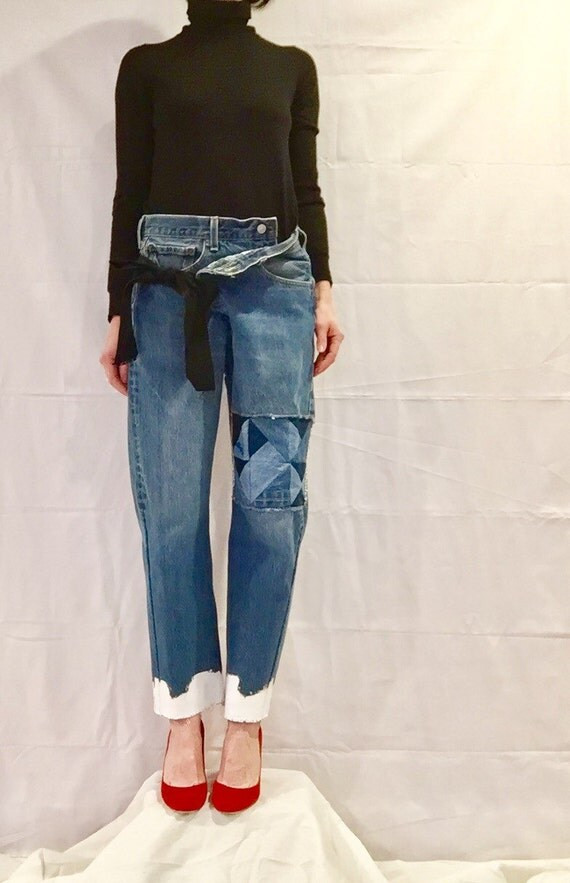 MARZdenim Criss Cross with Patchwork and Paint Dip | Etsy (US)