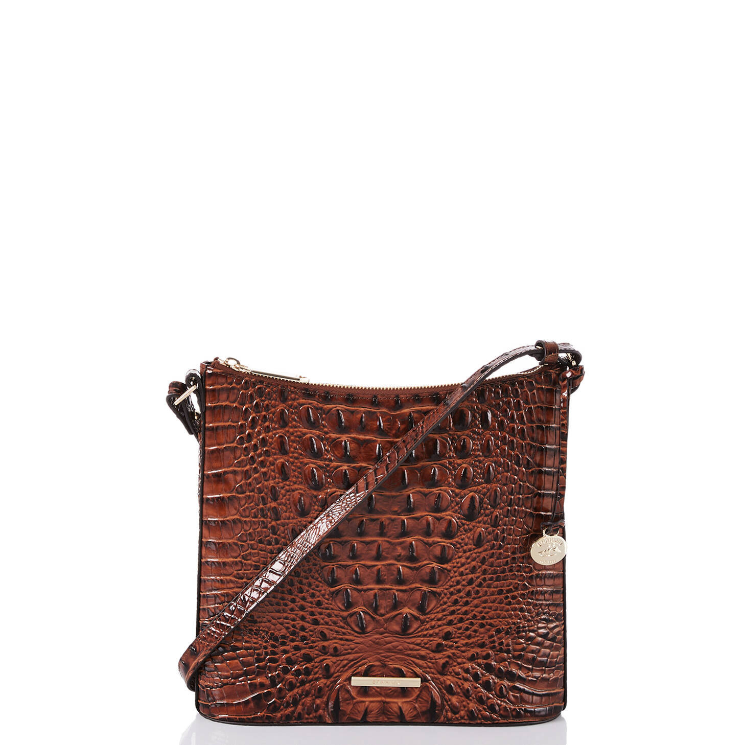 Katie Leather Crossbody | Pecan Melbourne | BRAHMIN | Brahmin
