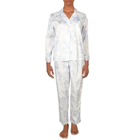Lauren Ralph Lauren Womens Cotton Cozy Pajama Set Blue XS | Walmart (US)