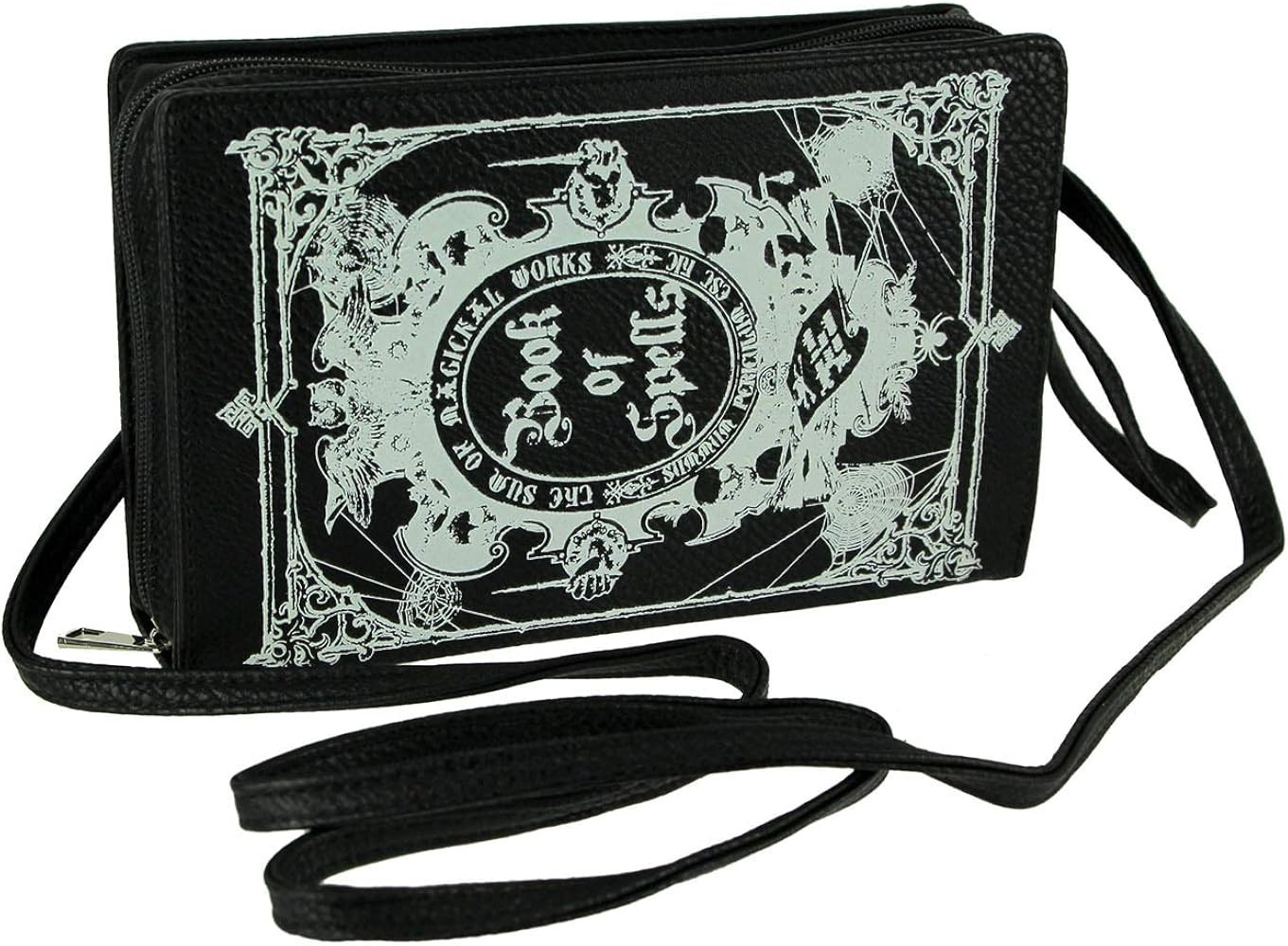 Black and White Glow in the Dark Book of Spells Crossbody Purse, Medium | Amazon (US)