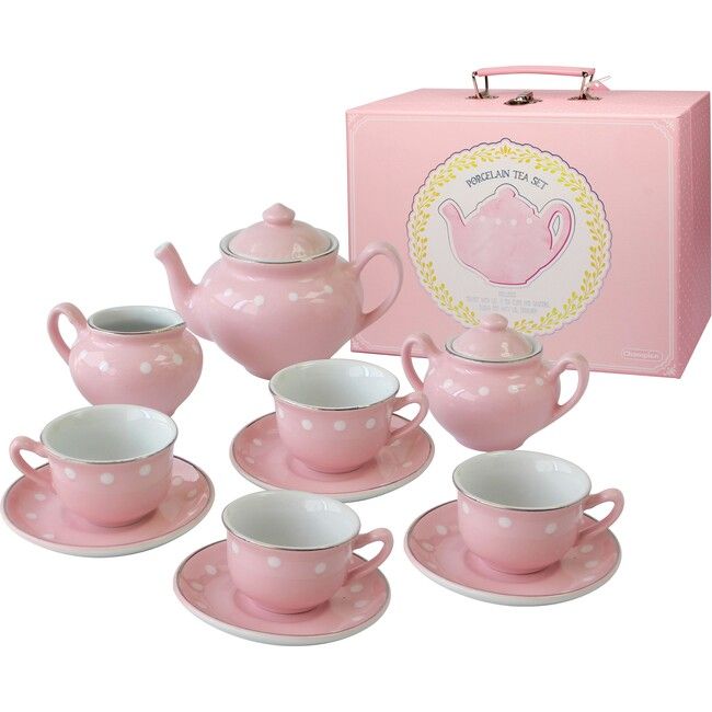 Porcealain Tea Set, Pink | Maisonette