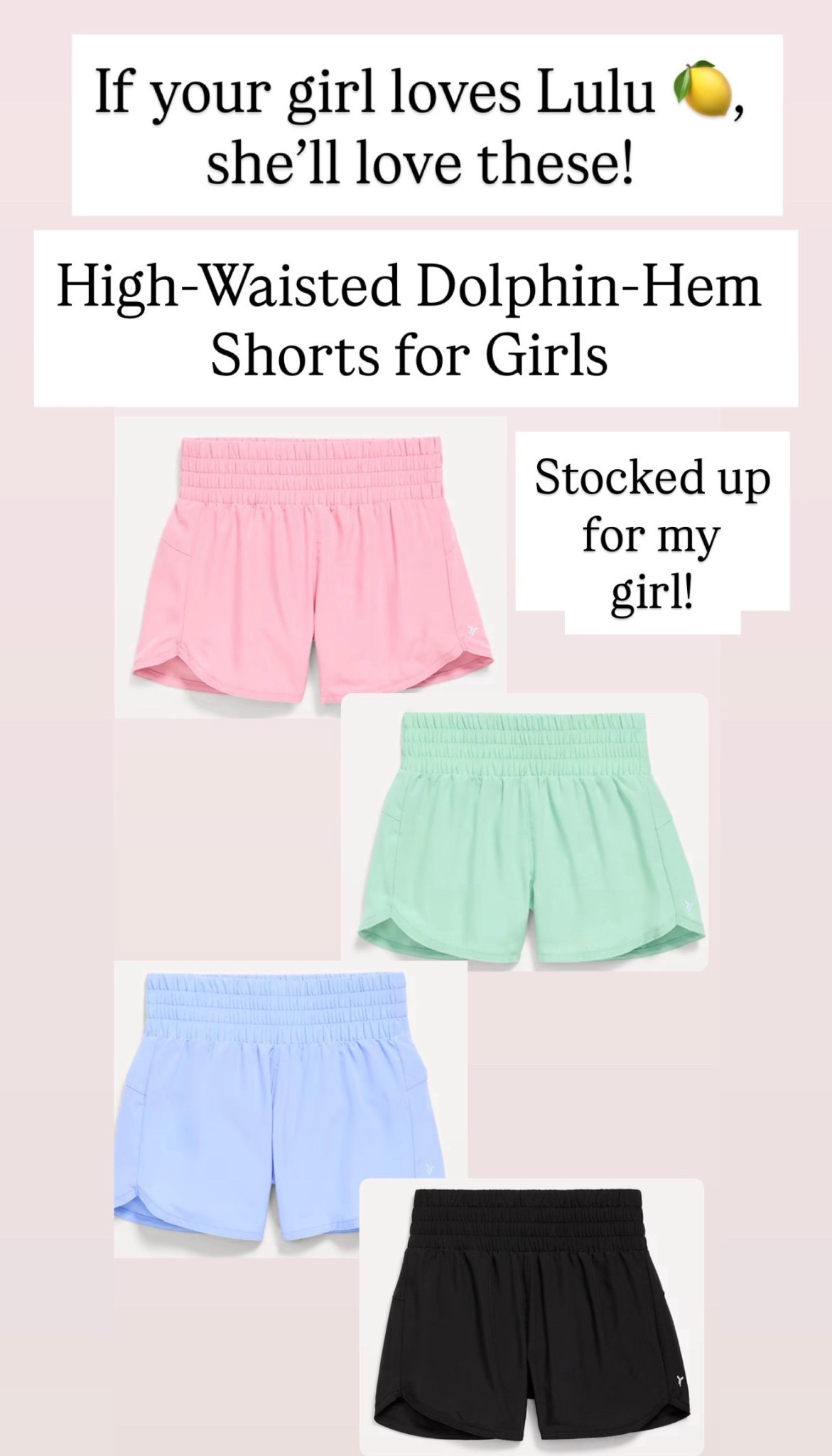 Lulu 🍋 lookalike shorts for girls 

#LTKKids