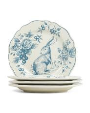 Set Of 4 Toile Round Dinner Plates | TJ Maxx