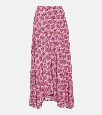 Sakura floral silk-blend crêpe midi skirt | Mytheresa (US/CA)