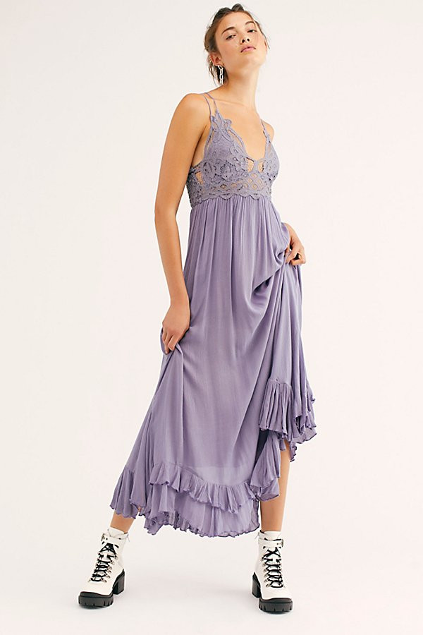 FP One Adella Maxi Slip by FP One at Free People, Slate, M | Free People (Global - UK&FR Excluded)