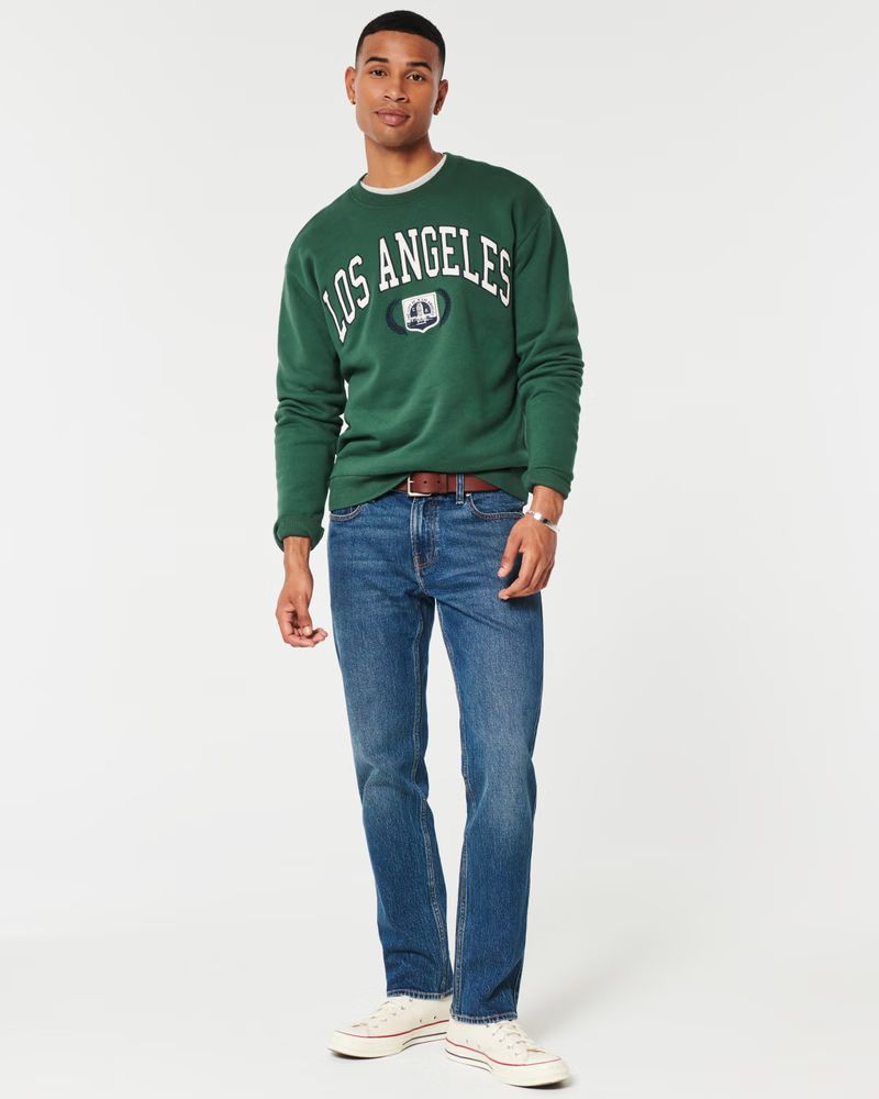Relaxed Los Angeles Graphic Crew Sweatshirt | Hollister (US)