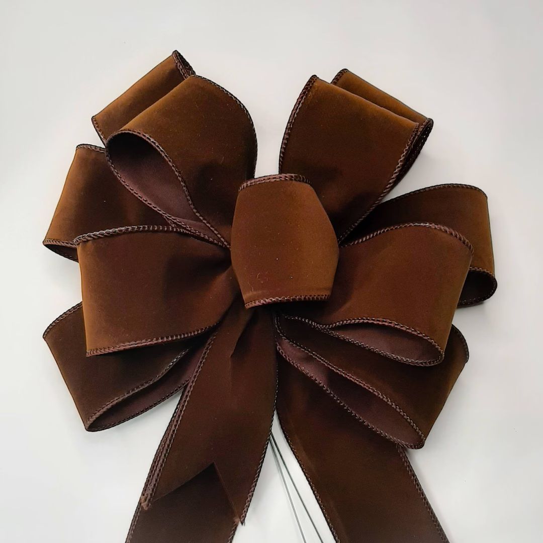 Brown Velvet Bow - Etsy | Etsy (US)