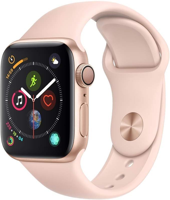 Apple Watch Series 4 (GPS, 40mm) - Gold Aluminium Case with Pink Sand Sport Band | Amazon (US)