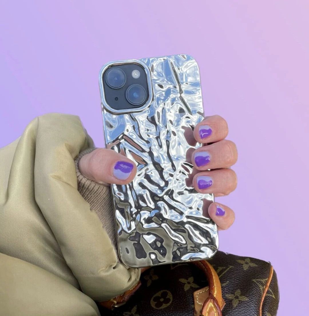 Tin 'iphone' Luxury Silver Tin Paper Phone Case for - Etsy UK | Etsy (UK)