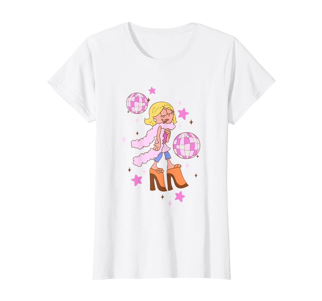 Disney Lizzy McGuire Iconic Posh Diva Retro Big Chest Logo T-Shirt | Amazon (US)