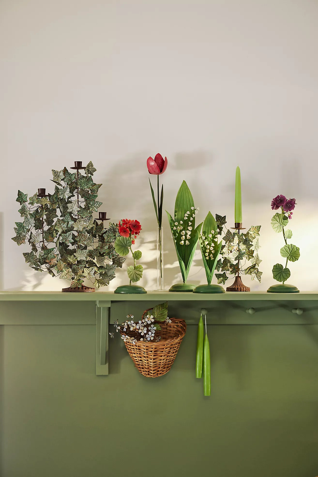 Lily of the Valley Taper Holder | Anthropologie (US)