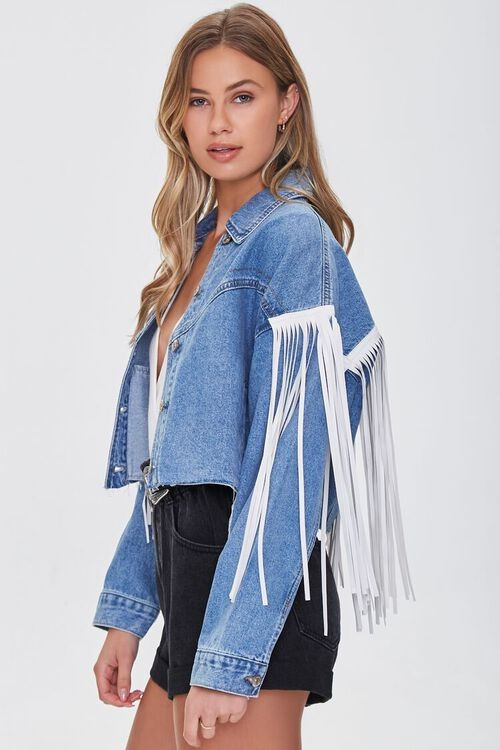 Cropped Fringe Denim Jacket | Forever 21 | Forever 21 (US)