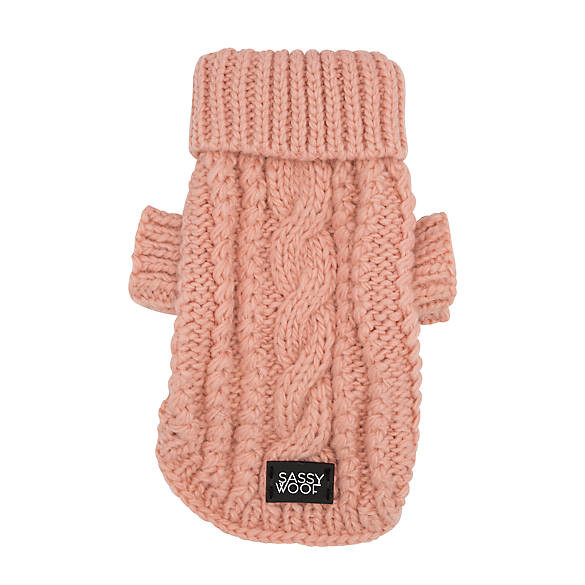 Sassy Woof Cable Knit Dog Sweater | PetSmart
