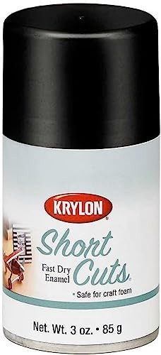 Krylon KSCS054 Short Cuts Aerosol Spray Paint, 3-Ounce, Gloss Black | Amazon (US)