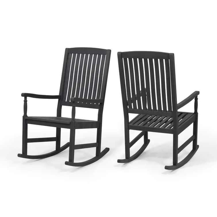 Outdoor Mccomb Rocking Solid Wood Chair (Set of 2) | Wayfair North America