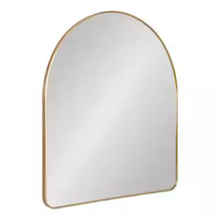Kate and Laurel Zayda 32.00 in. W x 35.98 in. H Gold Arch Mid-Century Framed Decorative Wall Mirr... | The Home Depot