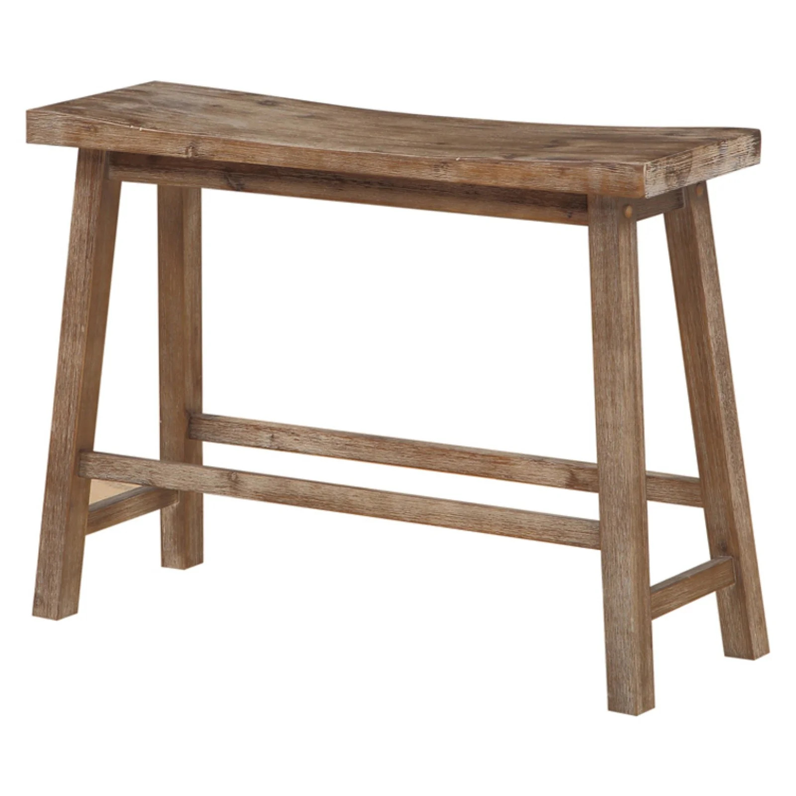 Boraam Sonoma 24in. Backless Wood Dining Bench - Barnwood Wire-Brush Finish | Walmart (US)