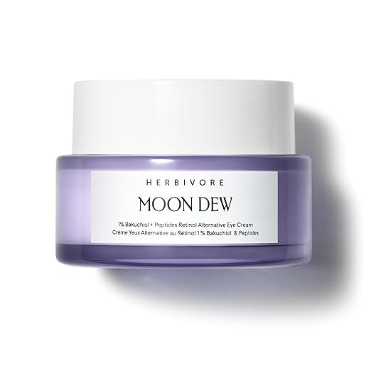 HERBIVORE Moon Dew 1% Bakuchiol + Peptides Retinol Alternative Anti Aging Eye Cream Reduces Fine ... | Amazon (US)