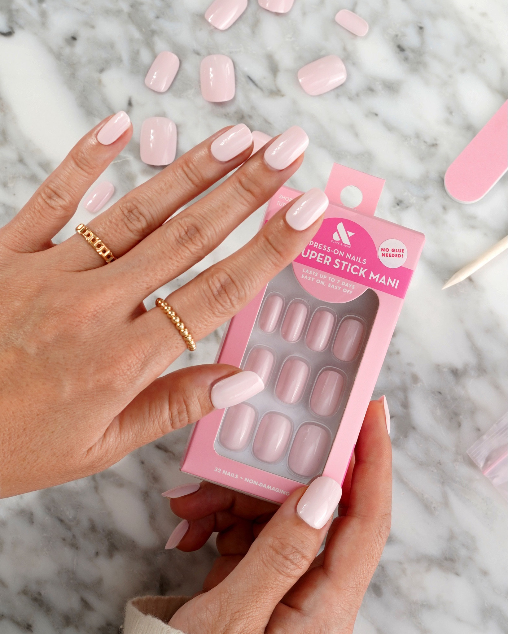 #AD Effortless DIY manicure made possible with the @oliveandjune Super Stick Mani now available at @target! Wearing the Short / Tutu Set 💕
 
#Target
#TargetPartner
#oliveandjunepartner 

#LTKbeauty