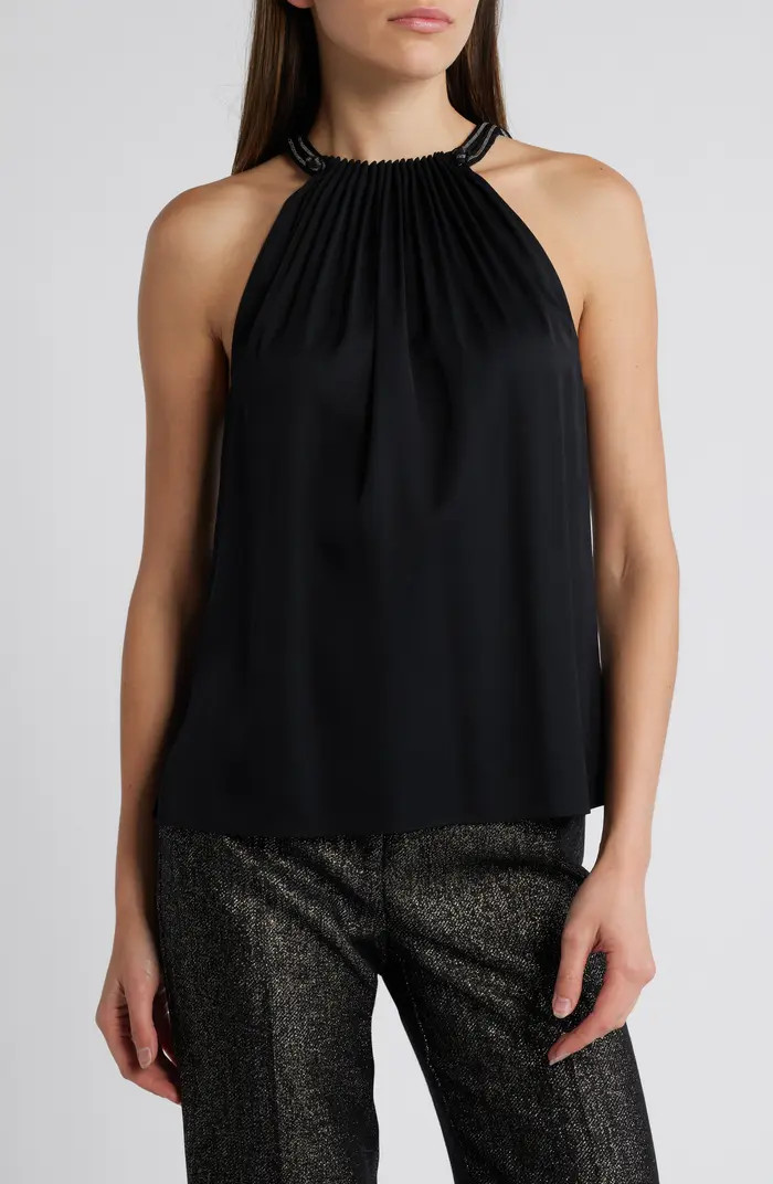 Astrid Stretch Silk Halter Top | Nordstrom
