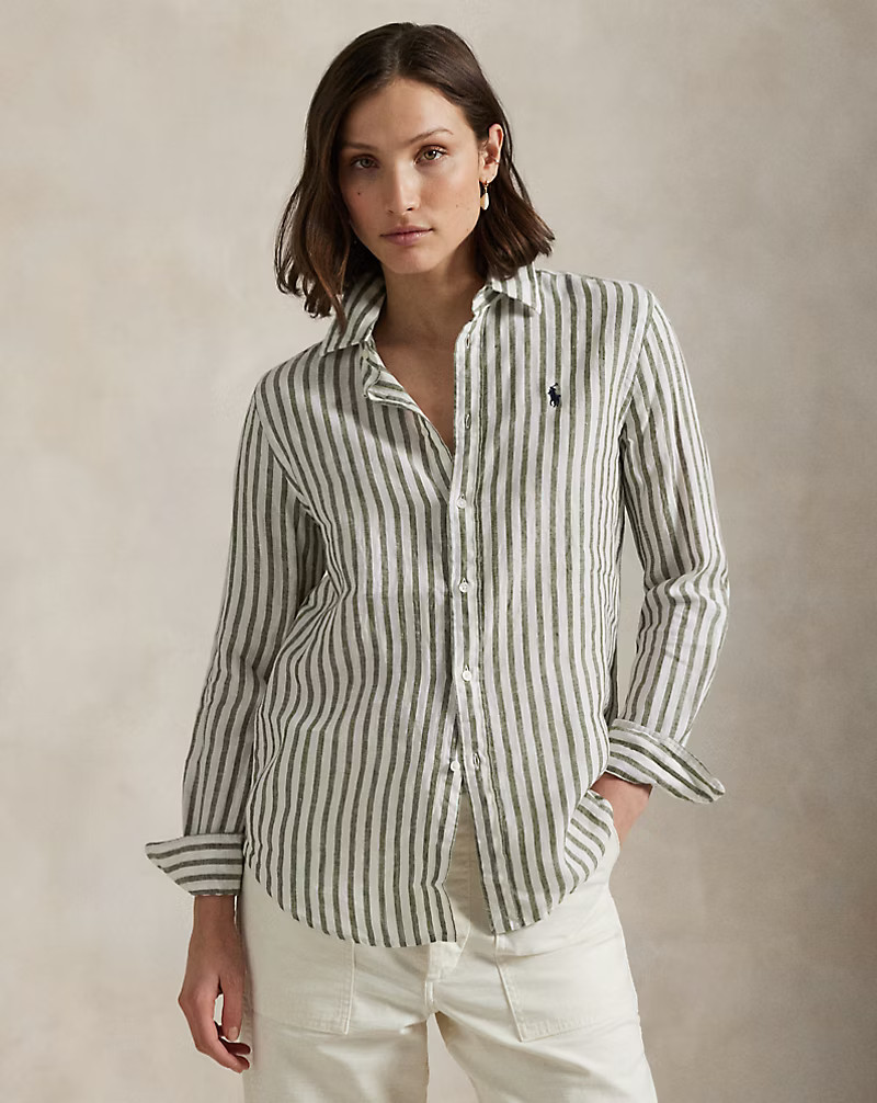 Classic Fit Striped Linen Shirt | Ralph Lauren (UK)